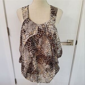 OndadeMar Silk Layered Top Size M